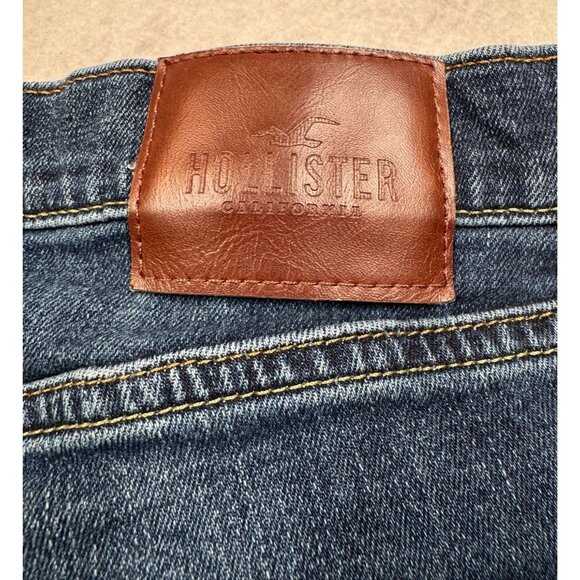 Hollister Classic Straight Epic Flex Dark Wash Blue Denim Jeans Men's Size 29x32 - Picture 5 of 10